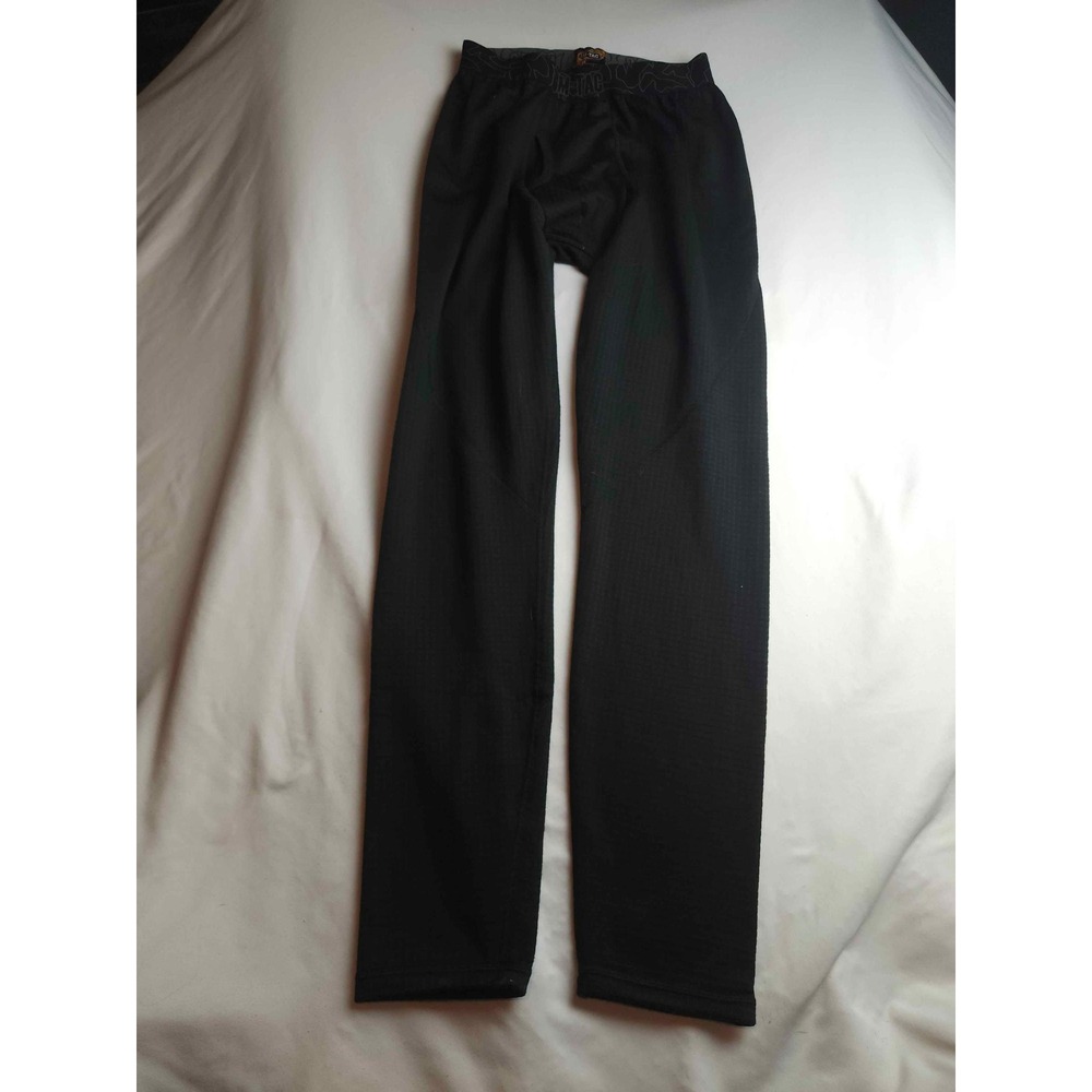M-Tac Mens Thermal Base Layer Pants Black Grid Fleece Tactical Leggings Large